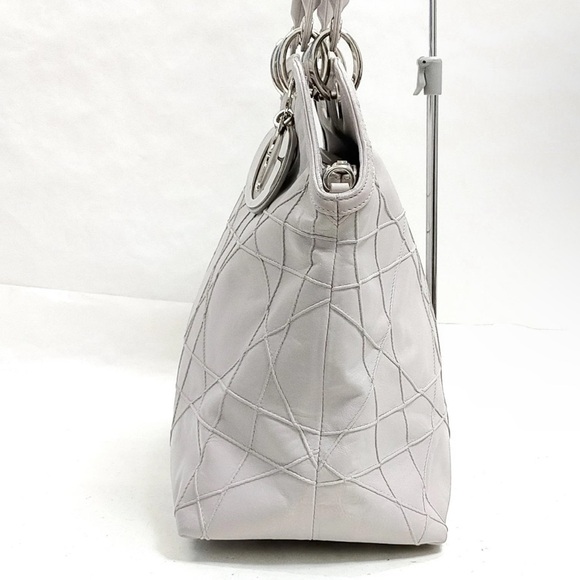 Dior Gray Lambskin Granville Satchel with Sturdy Handles - Picture 3 of 9